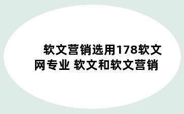 软文营销选用178软文网专业 软文和软文营销